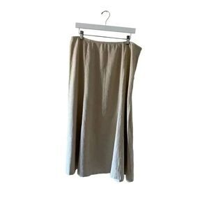 Requirements Linen Blend Long Maxi Lagenlook Fit & Flare Plus SZ 14 #2097